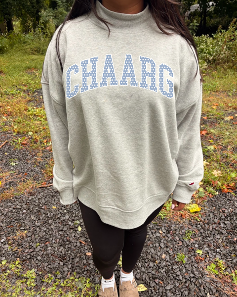 Varsity Polka Dot Mockneck