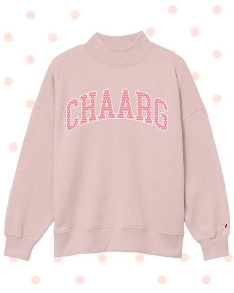 Varsity Polka Dot Mockneck