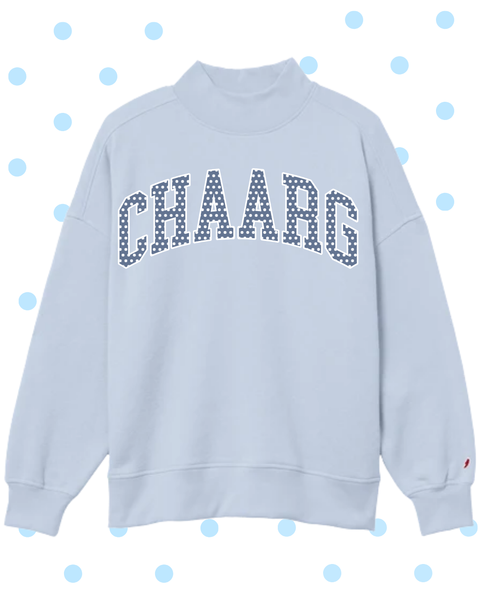 Varsity Polka Dot Mockneck